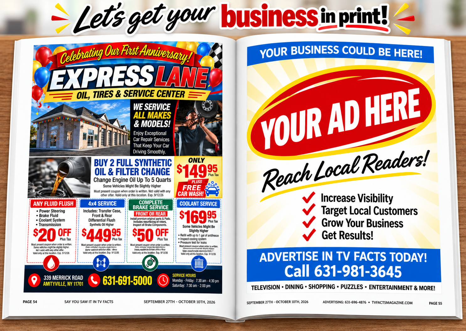 TV Facts advertising showcase and print publication editions